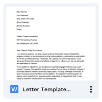 Social Media Letter Template Icon