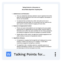 Social Media Talking Points Icon
