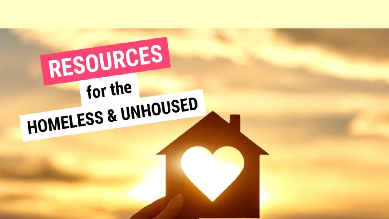 Resources for the Homeless and Unhoused